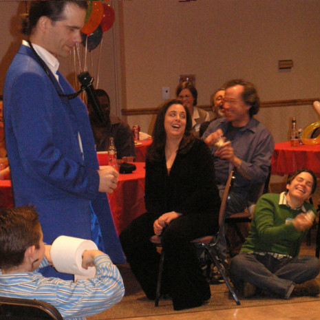 Chicago Magician, Fabjance, entertaining performing for children and adults at a family event, bringing laughter and amazement to the party!