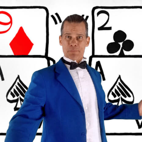 Chicago area magician performs amazing magic with a drawing pad!