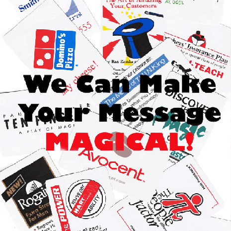 Custom trade show giveaway card trick!