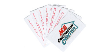 custom printed magic number cards giveaway item!